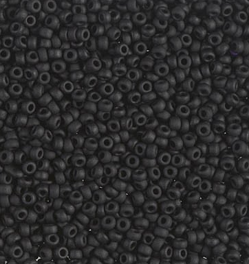 Seed beads 11/0 Matte Black