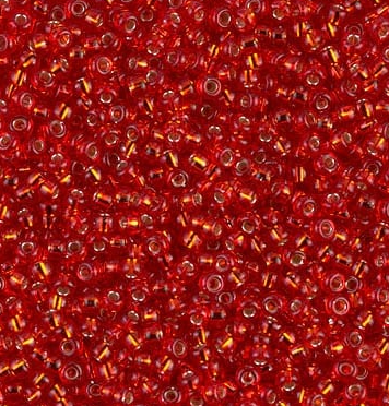 Seed beads 11/0 Flame Red SL