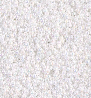 Seed beads 11/0 White Pearl AB